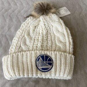 Golden State Warriors Women’s Knit Hat New 47 Brand Cream Color